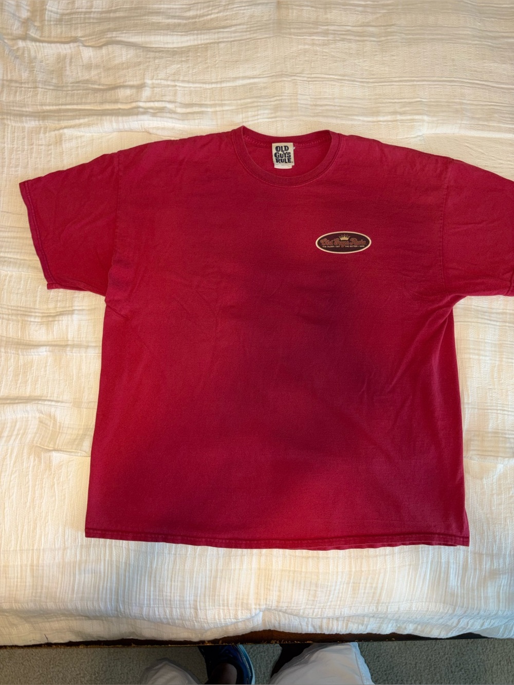 Old Guys Rule T-Shirt Men's 2XL Red The Older I Get The Better I Was Funny Tee